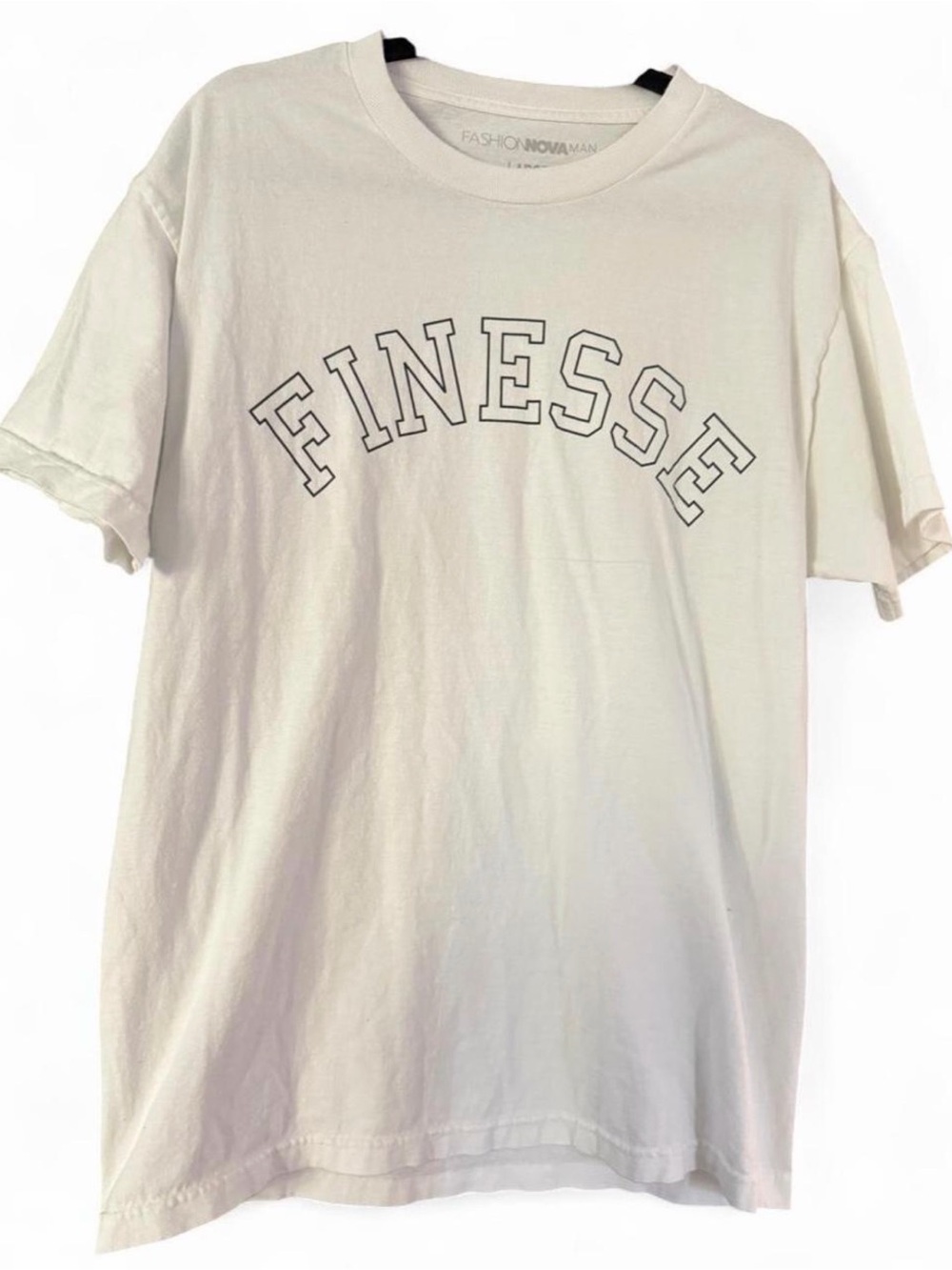 Fashion Nova Men Finesse White Graphic T-Shirt Size Large